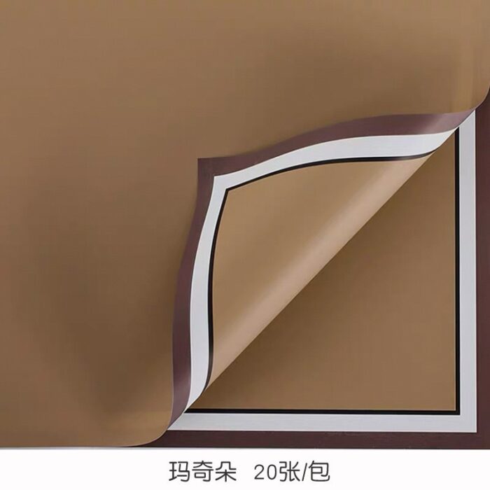 Memory Frame Flower Wrapping Paper Macchiato