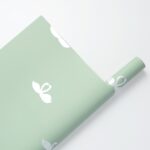 Swan Flower Wrapping Paper green