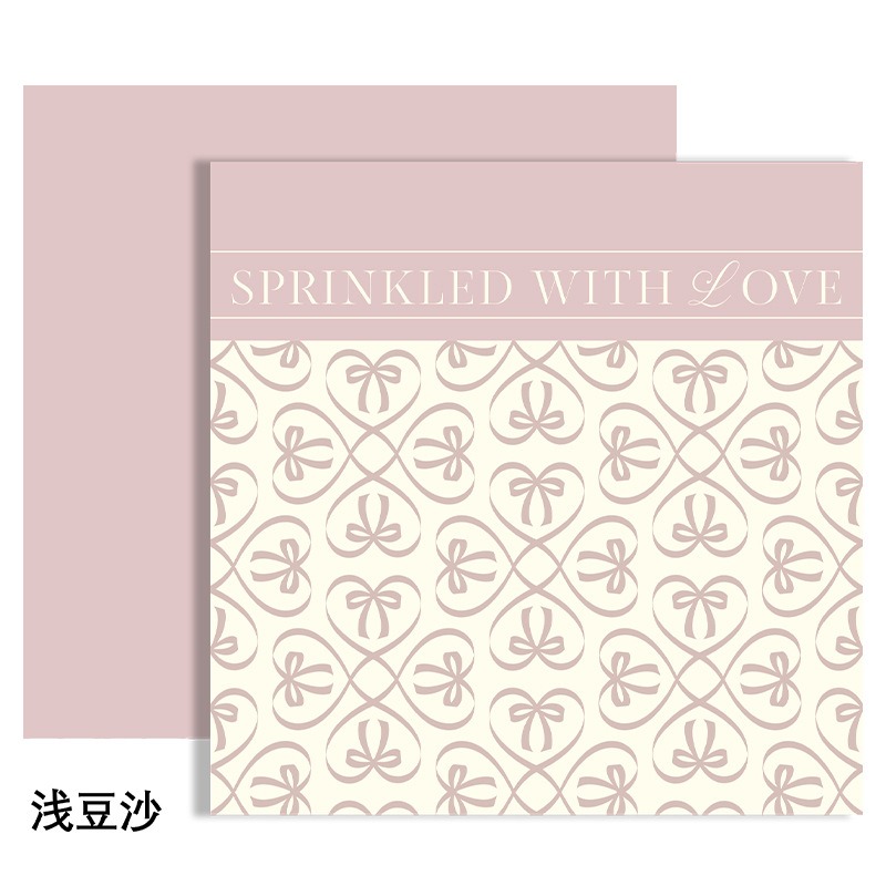 Heart to Heart Flower Wrapping Paper bean paste pink Heart to Heart Flower Wrapping Paper bean paste pink