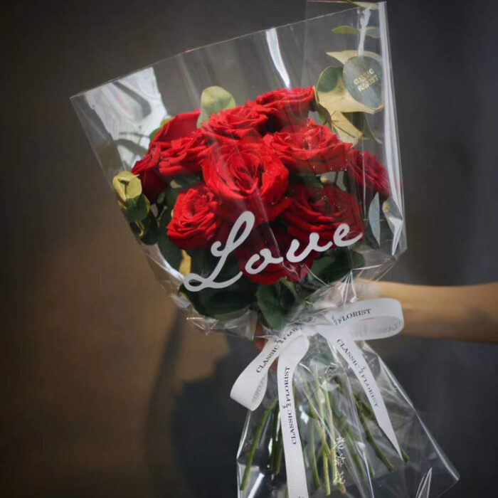 English Cellophane Paper Wrapping bouquet
