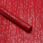 Meteor Shower Bouquet Wrapping Paper wine red