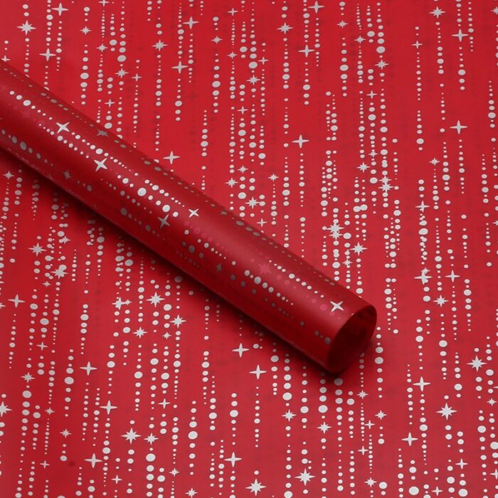 Meteor Shower Bouquet Wrapping Paper wine red