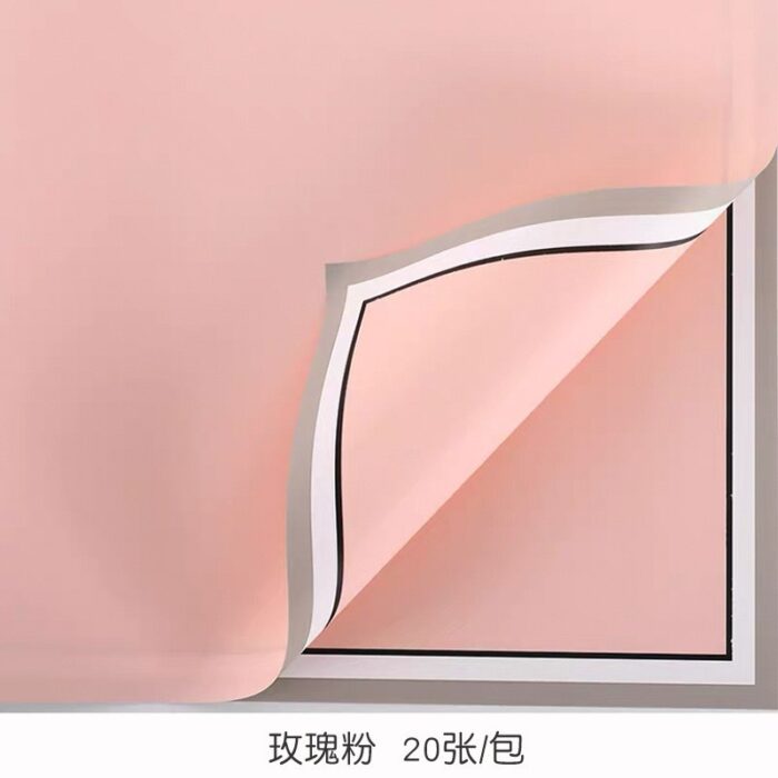 Memory Frame Flower Wrapping Paper light pink