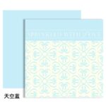 Heart to Heart Flower Wrapping Paper blue