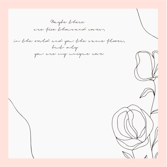 INS Style Floral Wrapping Paper pink white