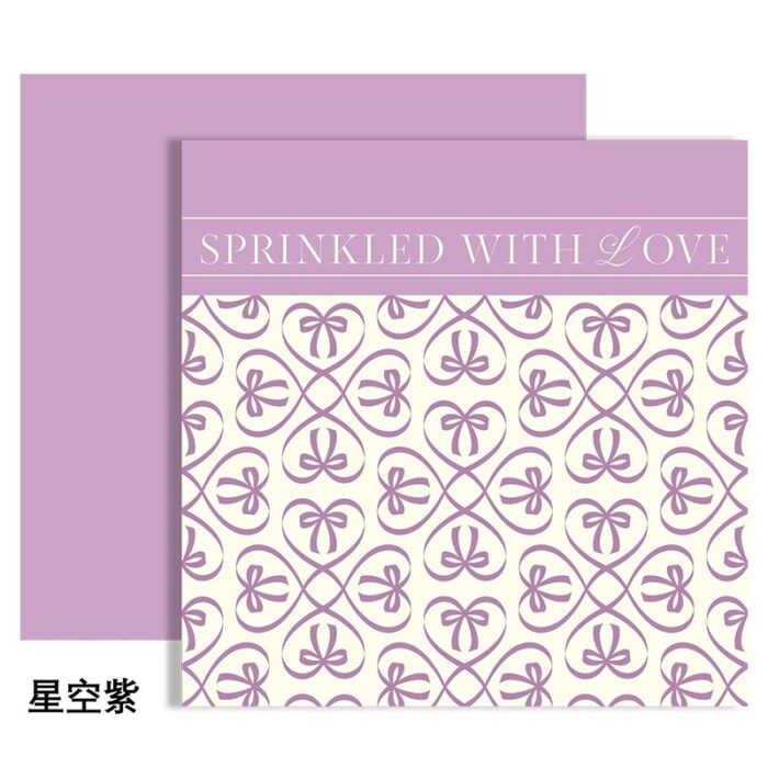Heart to Heart Flower Wrapping Paper purple