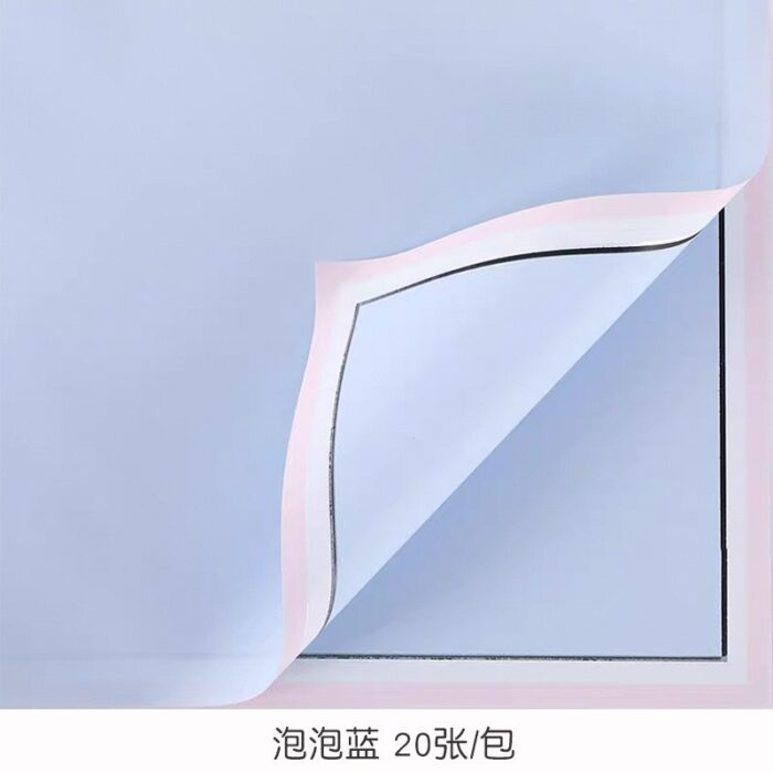 Memory Frame Flower Wrapping Paper blue