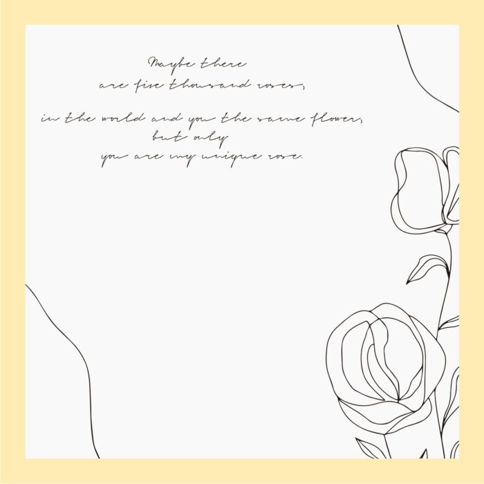 INS Style Floral Wrapping Paper yellow white
