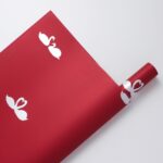 Swan Flower Wrapping Paper red