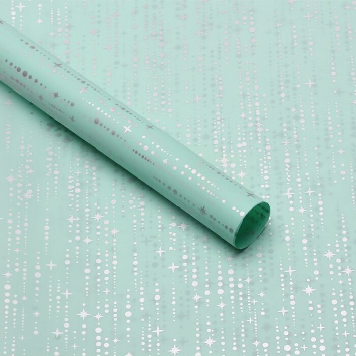 Meteor Shower Bouquet Wrapping Paper green