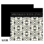Heart to Heart Flower Wrapping Paper black