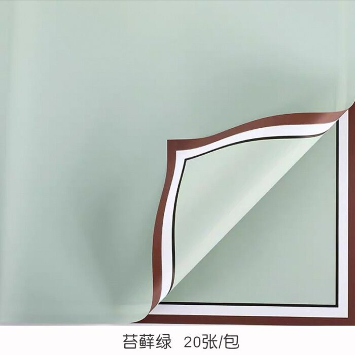 Memory Frame Flower Wrapping Paper moss green