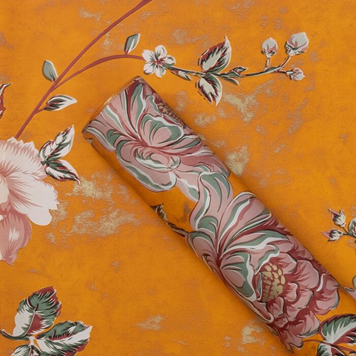 Fragrant Rose Wrapping Paper orange