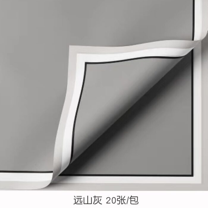 Memory Frame Flower Wrapping Paper grey