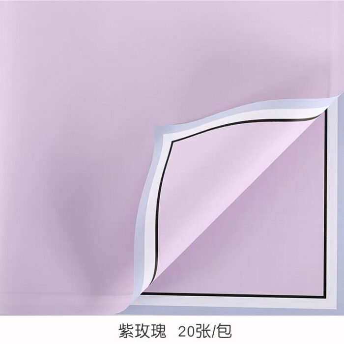 Memory Frame Flower Wrapping Paper purple