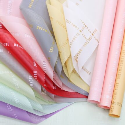 Loli Grid Flower Wrapping Paper waterproof floral wrap 56x56 cm
