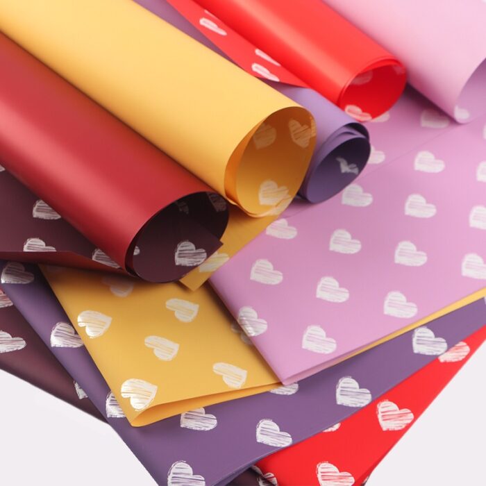 Little Heart Bouquet Wrapping Paper waterproof floral wrap 56x56 cm
