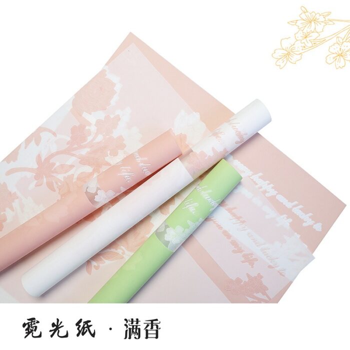 Printing Bouquet Wrapping Paper waterproof floral wrap 56x56 cm