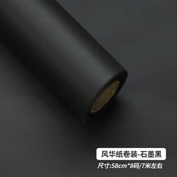 Monochrome Rose Bouquet Paper rolls black