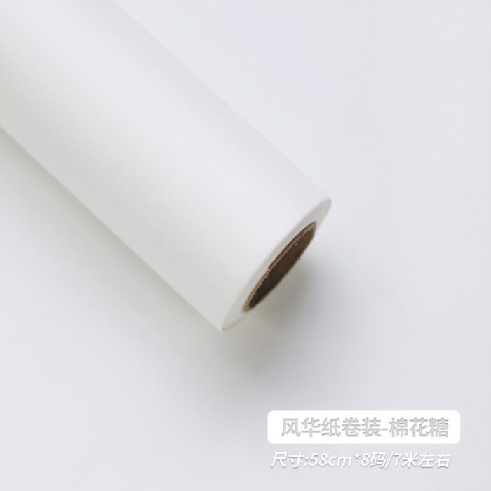 Monochrome Rose Bouquet Paper rolls cotton white