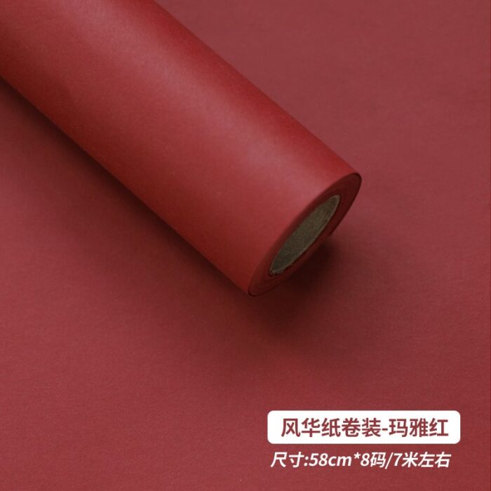 Monochrome Rose Bouquet Paper rolls maya red