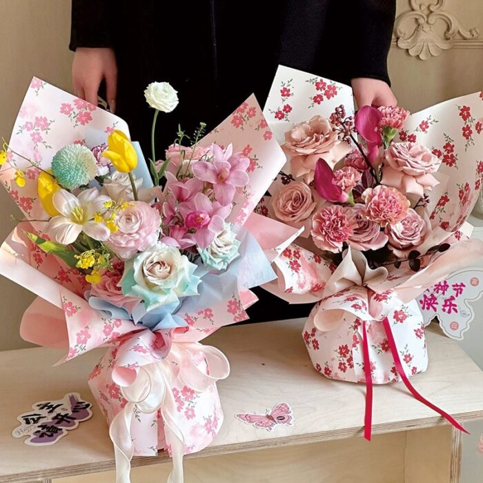 Spring Floral Print Wrapping Paper for bouquet
