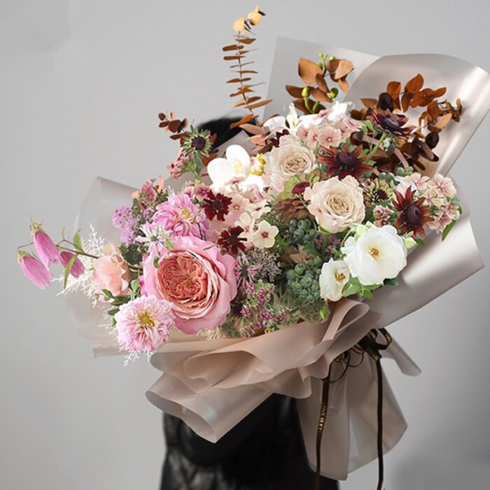 Smog Line Flower Wrapping Paper for bouquet