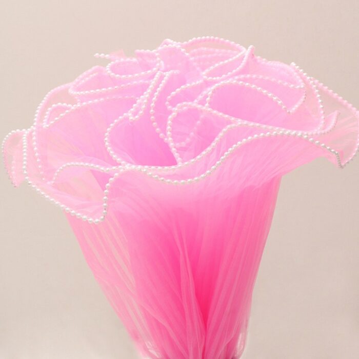 Pearl Wave Yarn floral decoration rose pink