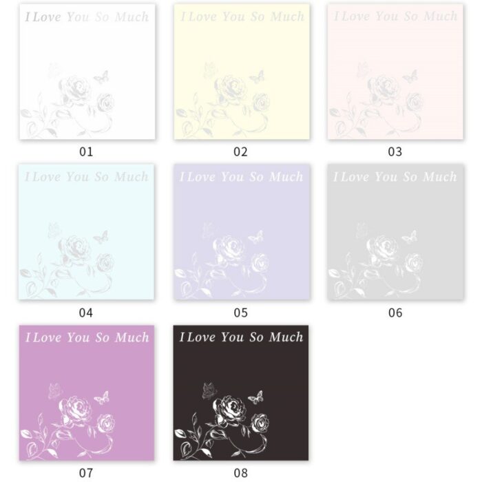 Romantic Rose Wrapping Paper color information