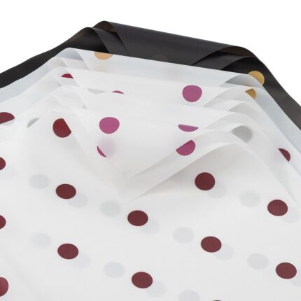 Caramel Dots Floral Wrapping Paper for wholesale