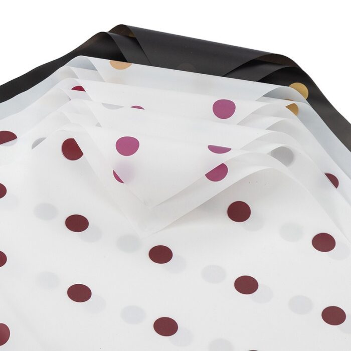 Caramel Dots Floral Wrapping Paper for wholesale