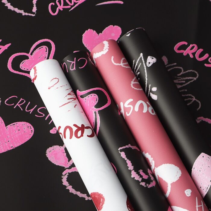 Heartbeat Bouquet Wrapping paper
