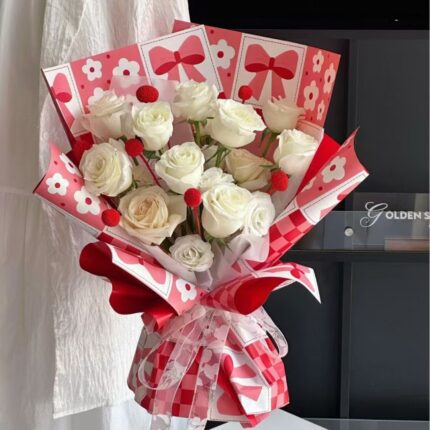 Sweetheart Lover Flower Wrapping Paper for bouquet