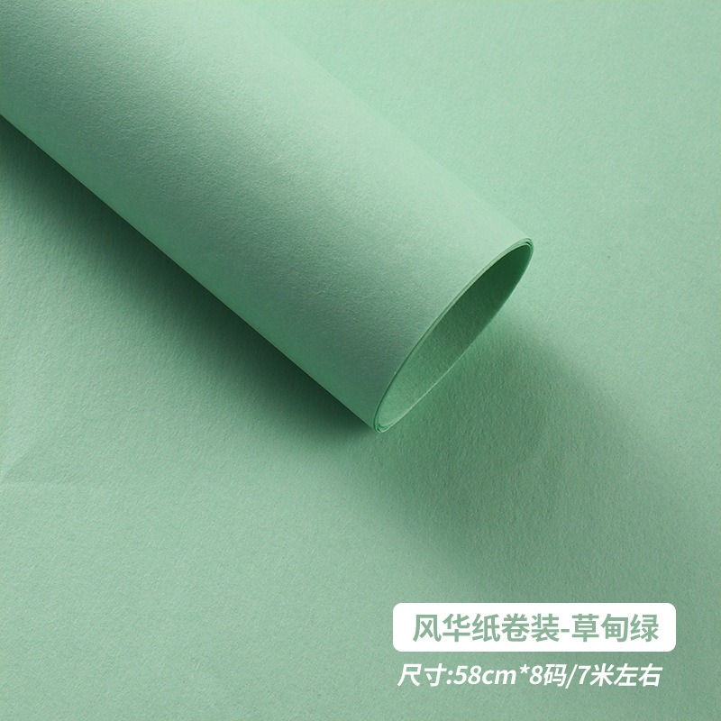 Monochrome Rose Bouquet Paper rolls grass green Monochrome Rose Bouquet Paper rolls grass green