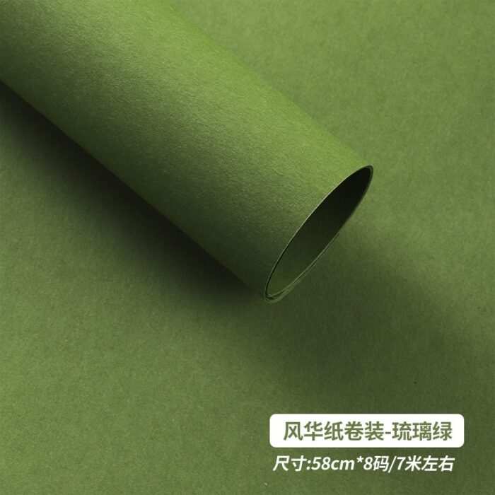 Monochrome Rose Bouquet Paper rolls Glaze green