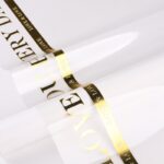 Simple Gold Letter Flower Wrapping Paper gold