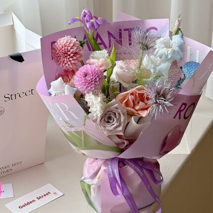 Joyful Floral Wrapping Paper for bouquet