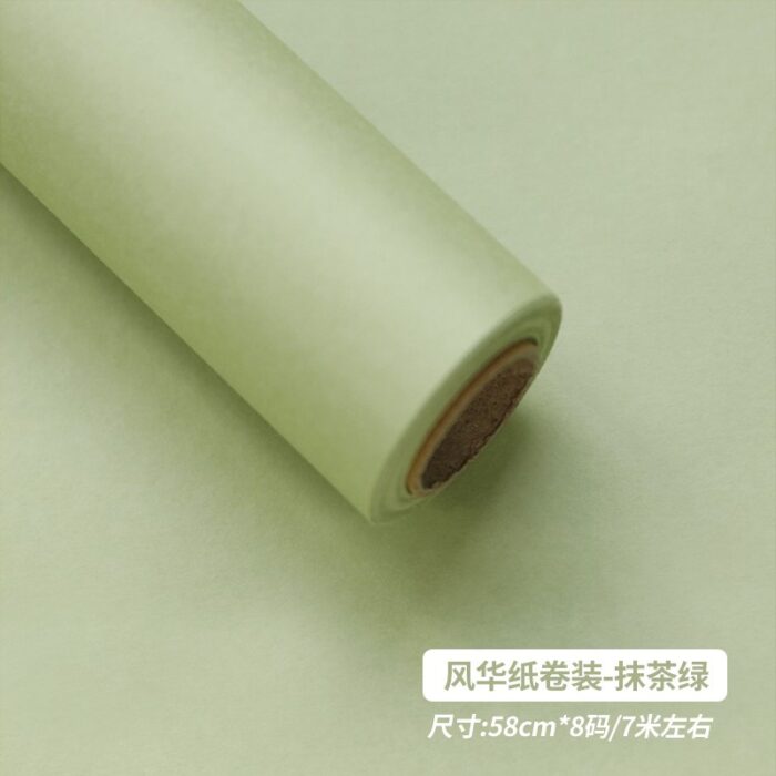Monochrome Rose Bouquet Paper rolls matcha green