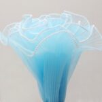 Pearl Wave Yarn floral decoration blue