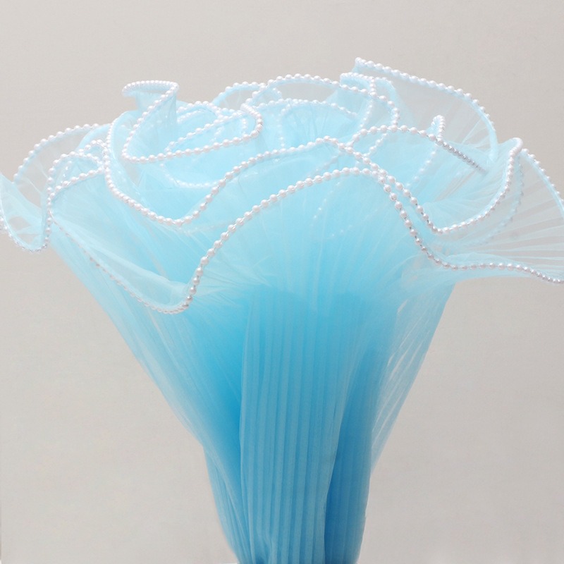 Pearl Wave Yarn floral decoration blue Pearl Wave Yarn floral decoration blue