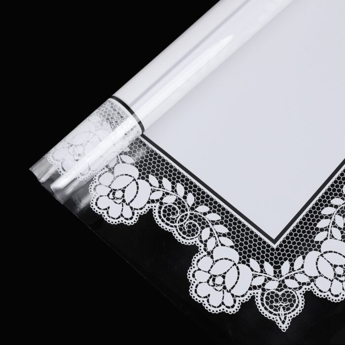 Little Lace Cellophane Bouquet Wrapping Paper white