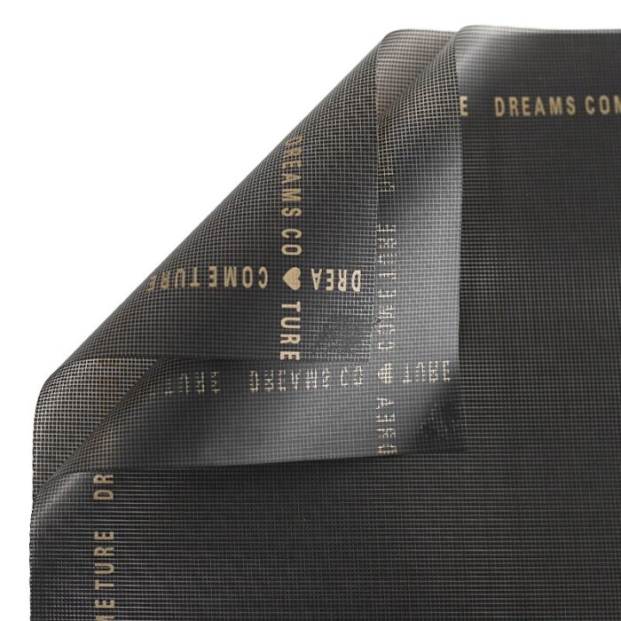 Loli Grid Flower Wrapping Paper black