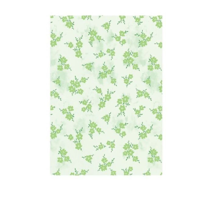 Spring Floral Print Wrapping Paper green