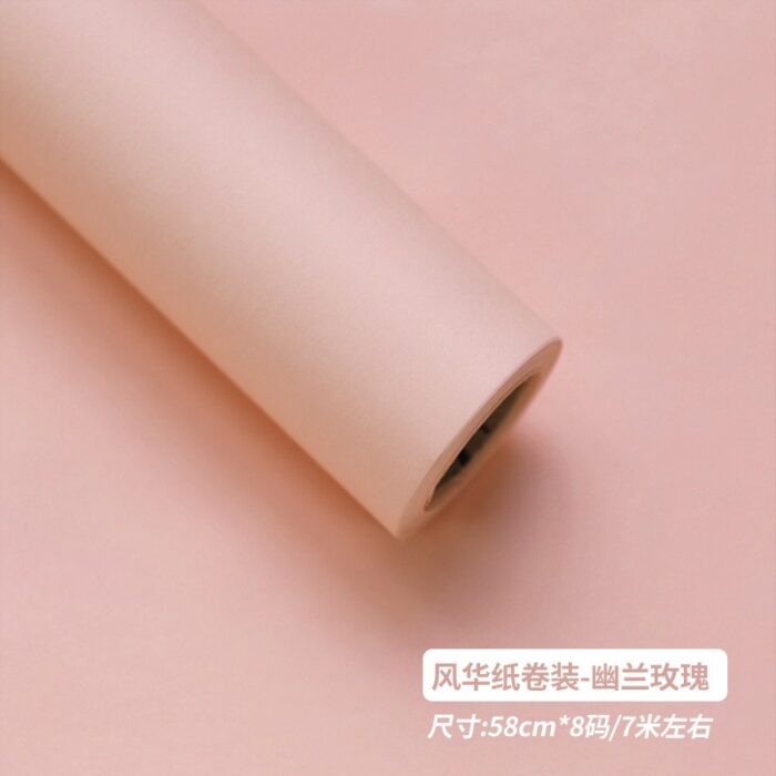 Monochrome Rose Bouquet Paper rolls rose pink