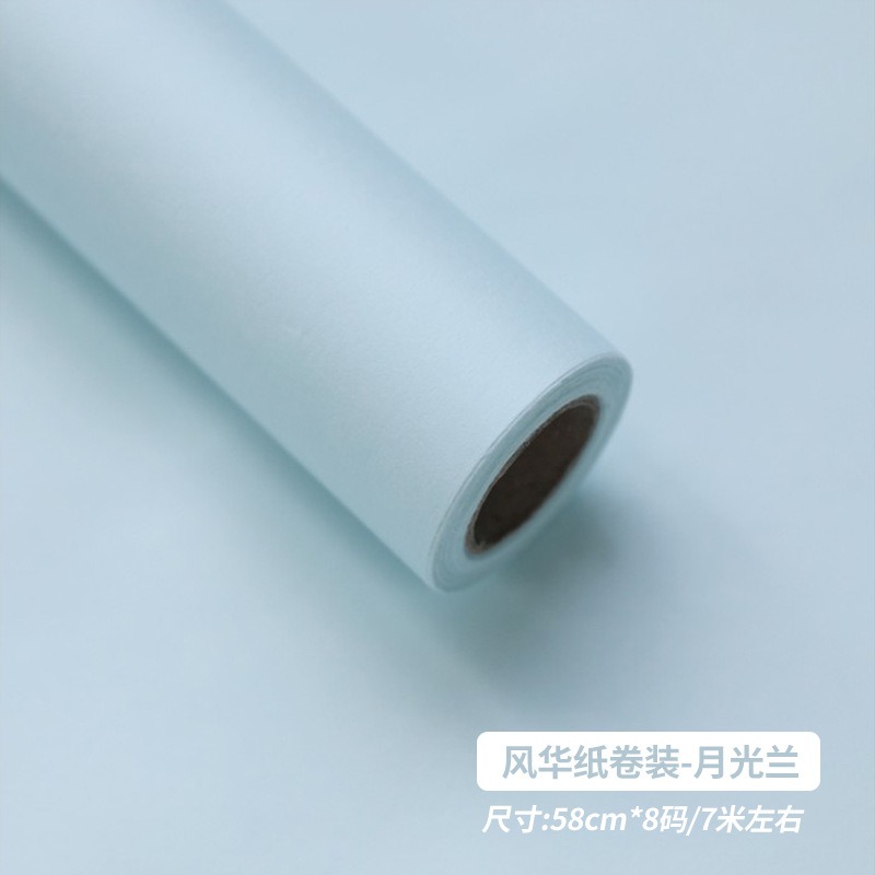 Monochrome Rose Bouquet Paper rolls moon blue Monochrome Rose Bouquet Paper rolls moon blue