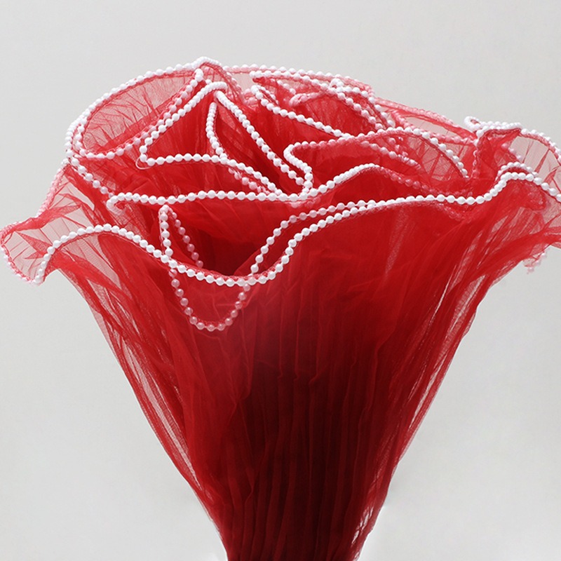 Pearl Wave Yarn floral decoration wine red Pearl Wave Yarn floral decoration wine red