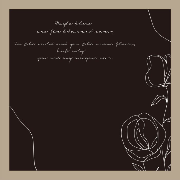 INS Style Floral Wrapping Paper black khaki