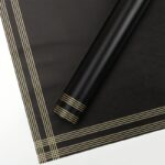 Nocturne Floral Wrapping Paper black