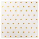 Caramel Dots Floral Wrapping Paper white gold
