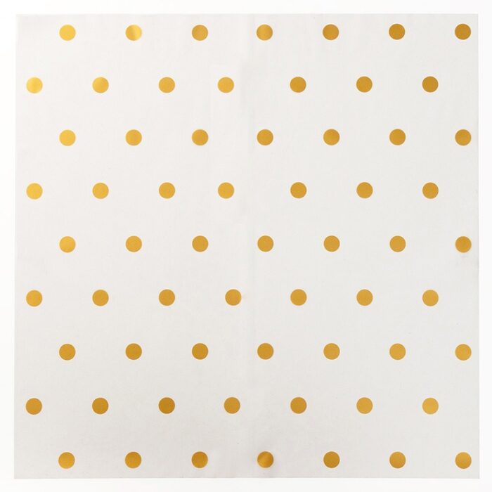 Caramel Dots Floral Wrapping Paper white gold